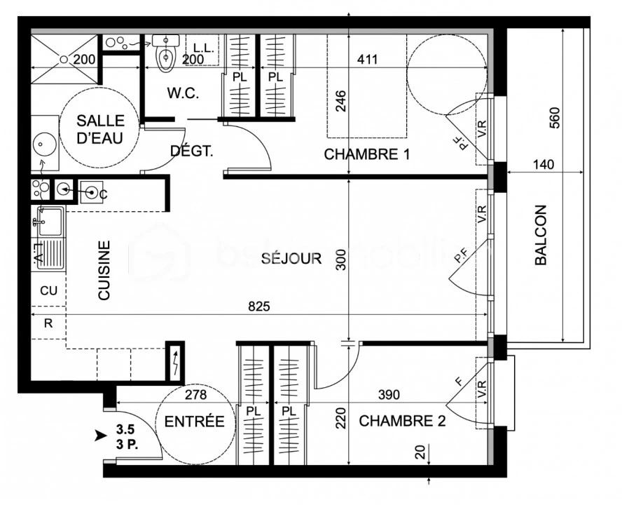 Appartement de 60 m²